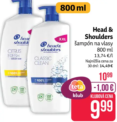 Head & Shoulders šampón na vlasy