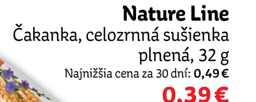 Nature Line čakanka, celozrnná sušienka plnená