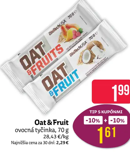 Oat & Fruit ovocná tyčinka