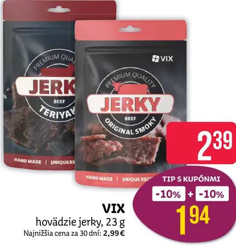 Vix hovädzie jerky