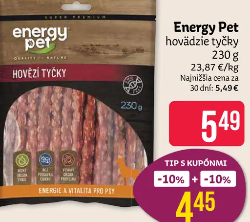 Energy Pet hovädzie tyčinky