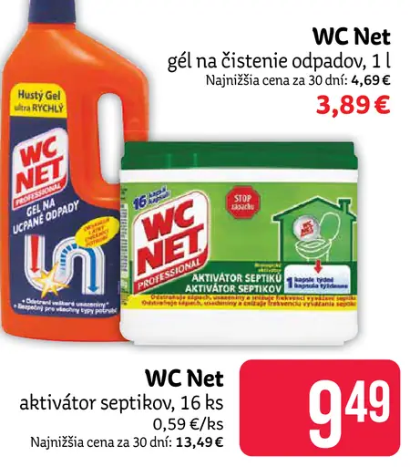 WC Net gél na čistenie odpadov