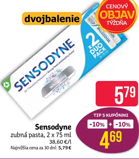 Sensodyne zubná pasta
