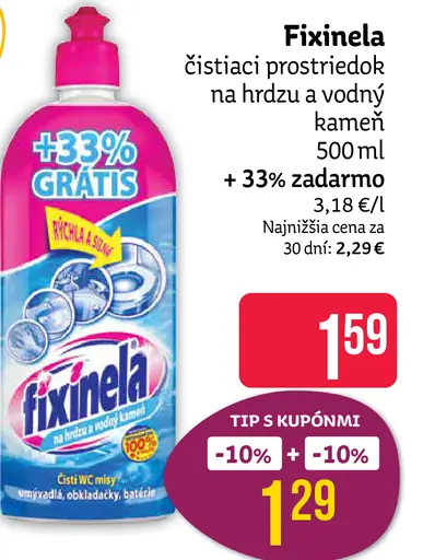 Fixinela čistiaci prostriedok