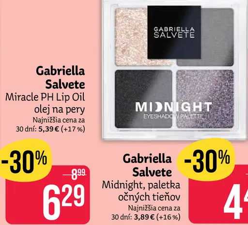Gabriella Salvete Midnight paletka očných tieňov