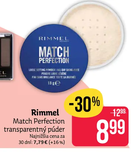 Rimmel Match Perfection transparentný práškový púder