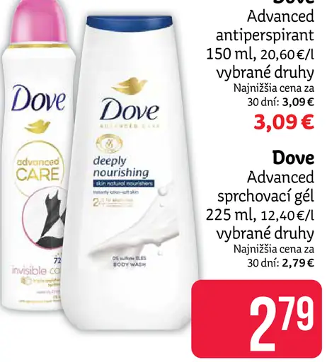 Dove Advanced sprchovací gél