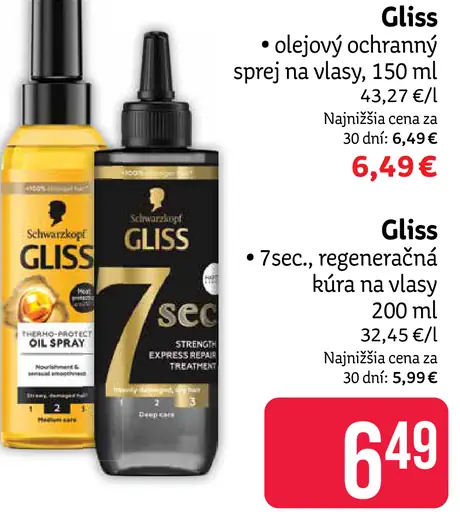 Gliss regeneračná kúra na vlasy
