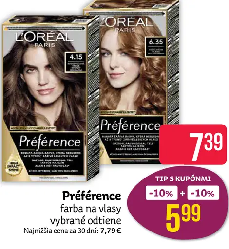 L'Oreal Préférence farba na vlasy