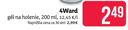 4Ward gél na holenie