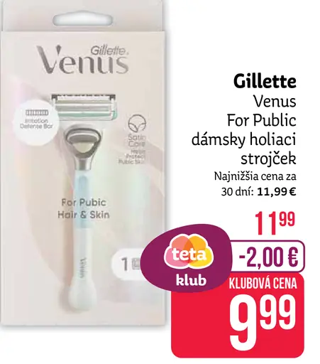 Gillette Venus For Pubic dámsky holiaci strojček