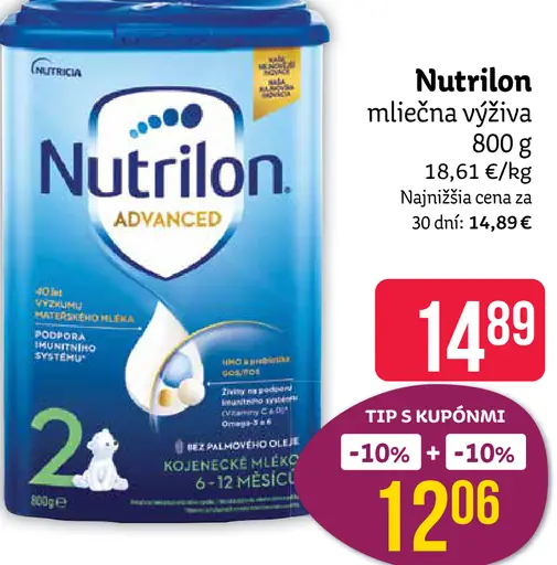 Nutrilon ADVANCED následná dojčenská mliečna výživa