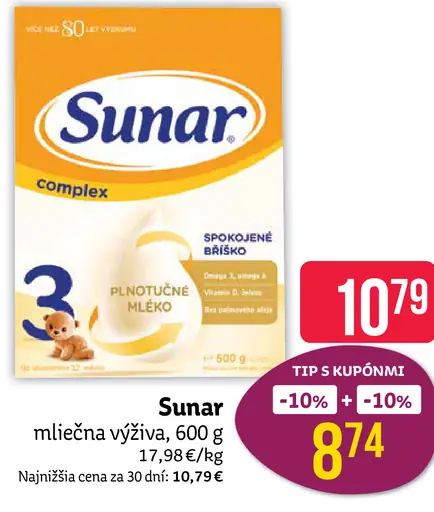Sunar mliečna výživa