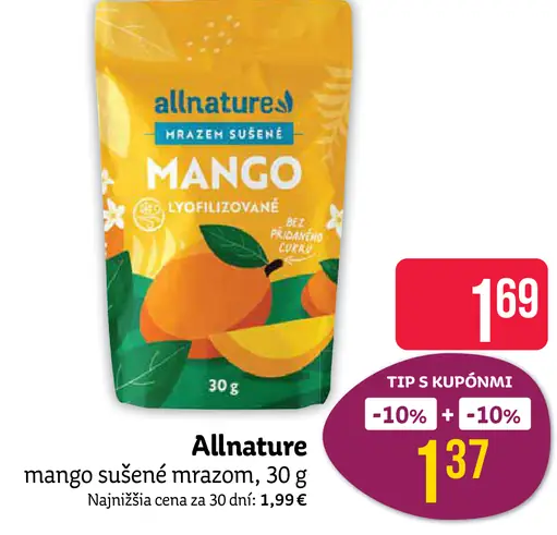 Allnature mango sušené mrazom