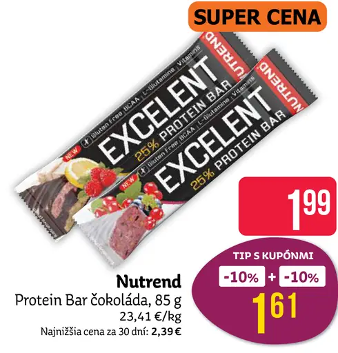 Nutrend Protein Bar príchuť čokoláda