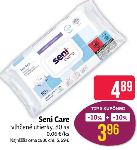 Seni Care vlhčené utierky