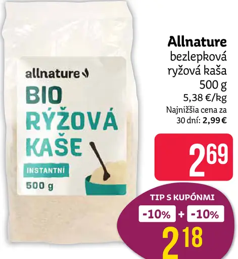 Allnature ryžová kaša