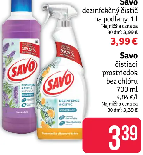 Savo dezinfekčný čistiaci na podlahy