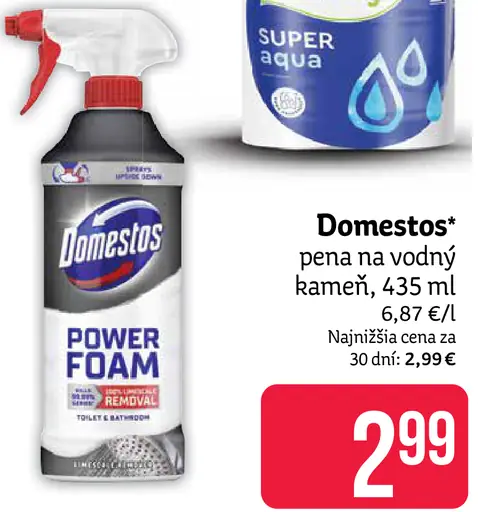 Domestos pena na vodný kameň
