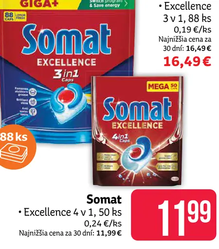 Somat Excellence tablety do umývačky riadu