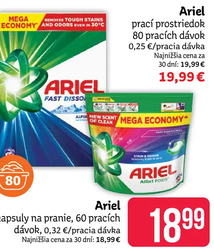 Ariel prací prostriedok
