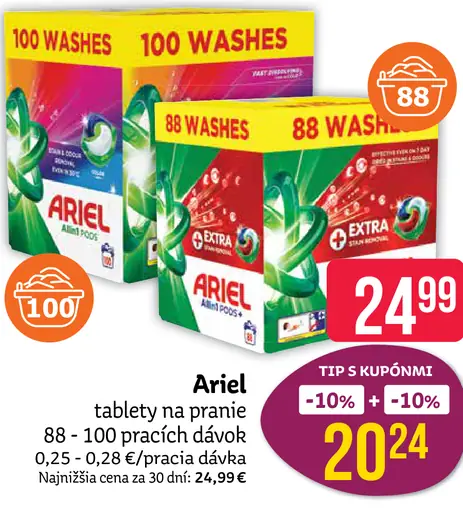 Ariel tablety na pranie