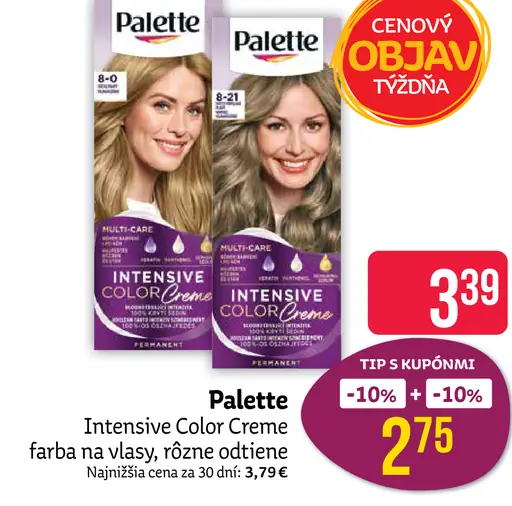 Palette Intensive Color Creme farba na vlasy nugát 6-65