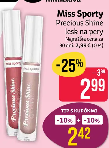 Miss Sporty Precious Shine lesk na pery