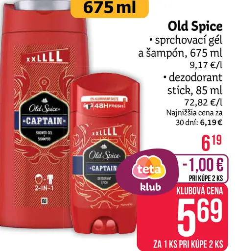 Old Spice sprchovací gél a šampón, dezodorant stick