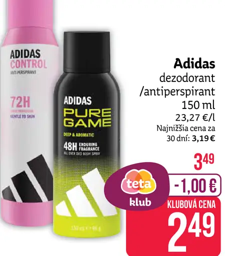 Adidas deodorant antiperspirant