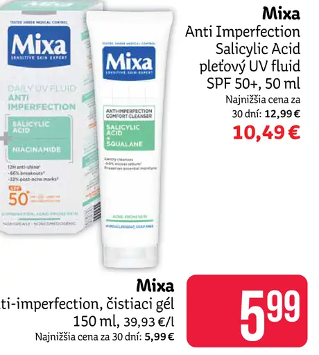 Mixa Anti Imperfection pleťový vyfluid SPF 50