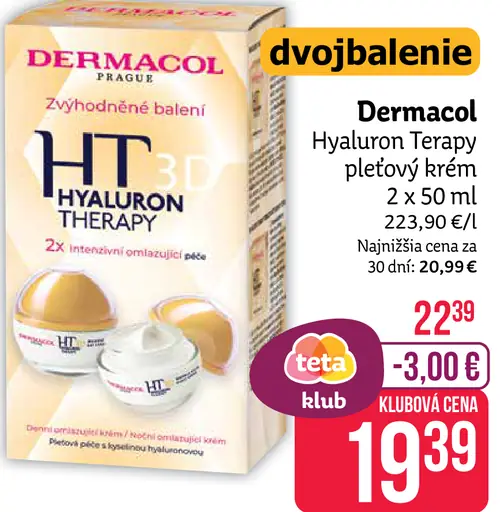 Dermacol Hyaluron Therapy pleťový krém