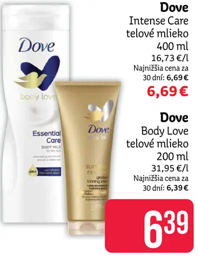 Dove body love telové mlieko