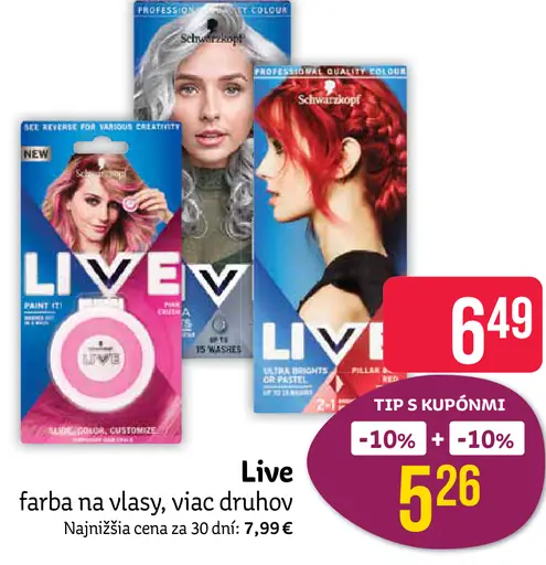 Live farba na vlasy