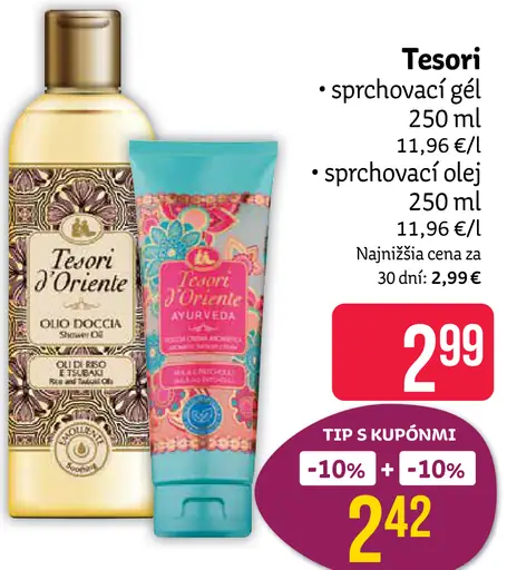 Tesori d'Oriente sprchovací gél
