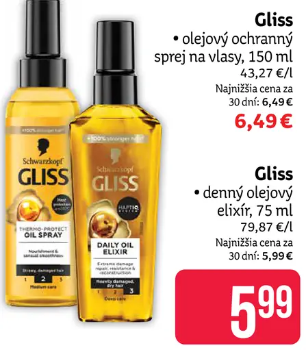 Gliss olejový ochranný sprej na vlasy