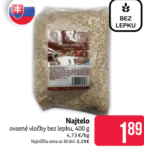 Najtelo ovsené vločky bezlepkové