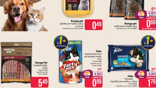 Energy pet paštéta pre mačku