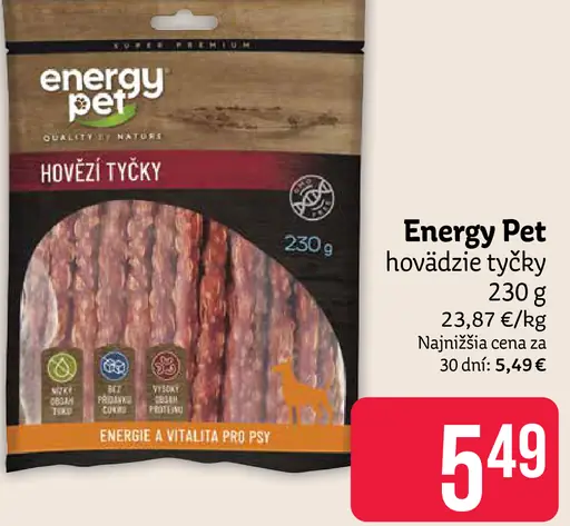 Energy Pet hovädzie tyčinky