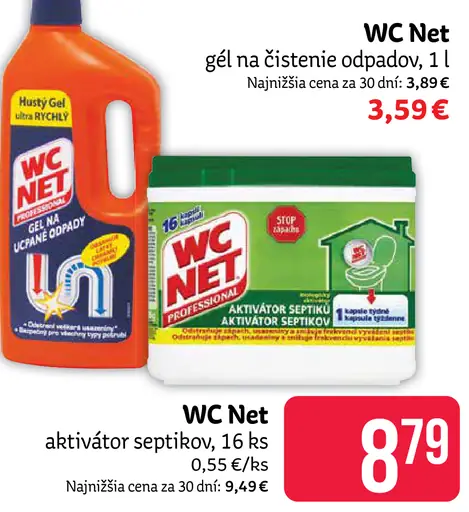 WC Net gél na čistenie odpadov