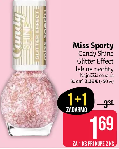Miss Sporty Candy Shine Glitter Effect lak na nechty