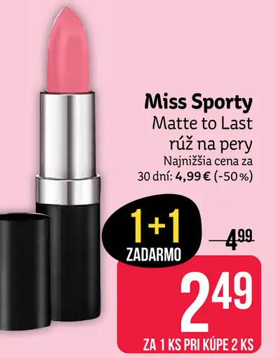 Miss Sporty Matte to Last rúž na pery