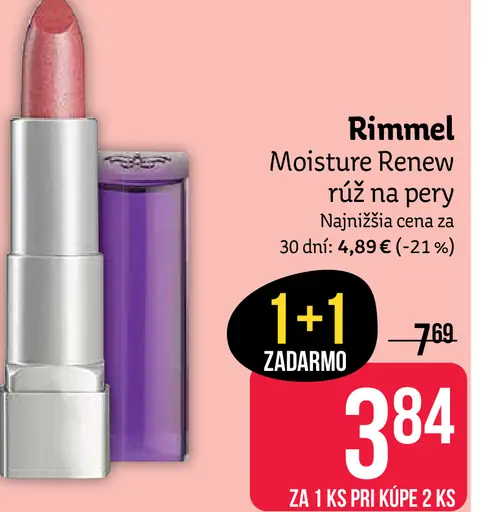 Rimmel rúž na pery Moisture Renew