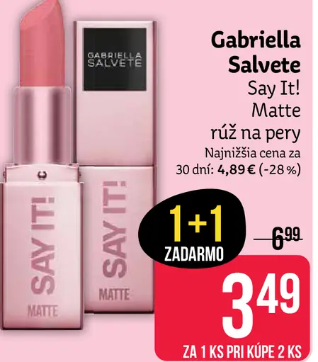 Gabriella Salvete rúž na pery Say It Matte