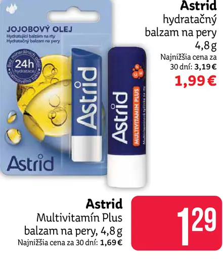 Astrid hydratačný balzam na pery