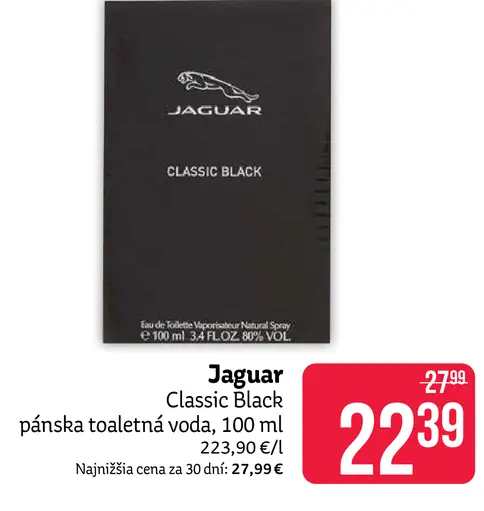 Jaguar Classic Black pánska toaletná voda