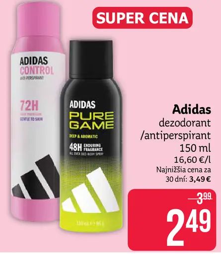 Adidas deodorant antiperspirant