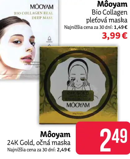 Môoyam 24k Gold, očná maska