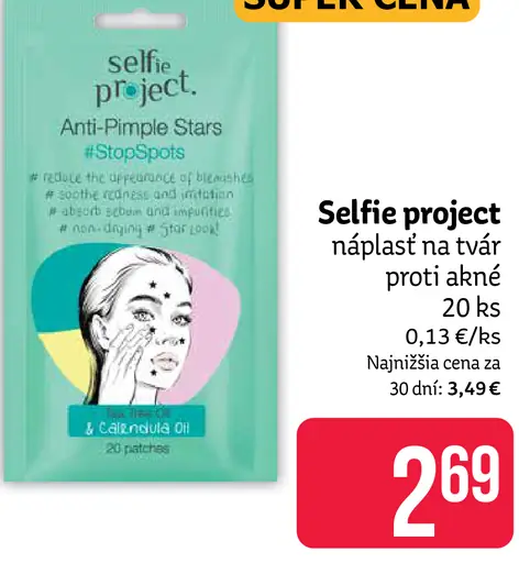 Selfie project náplasť na tvár proti akné