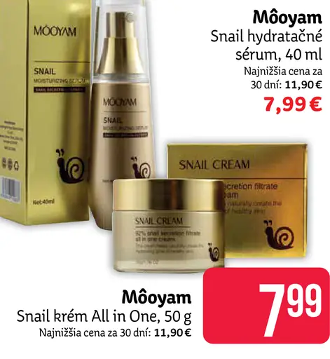 Môoyam Snail hydratačné sérum